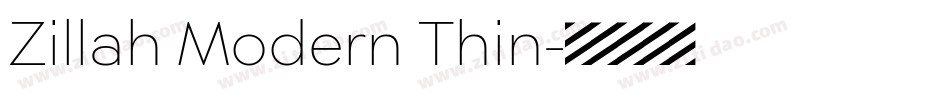 Zillah Modern Thin字体转换